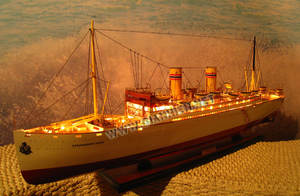 Freeboss-bateau en bois étanche et lumières, modèle d'artisanat, de haute qualité - Product Image 3