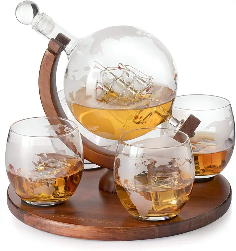 Globe decanter set borosilicate glass red wine glass whiskey glass
