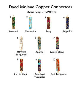 ตัวเชื่อมต่อต่างหูแบบ Diy รูปแท่งชุบทอง,ขั้วต่อเกลียวทองแดงเทอร์ควอยซ์สีแดงสำหรับทำเครื่องประดับ - Product Image 2