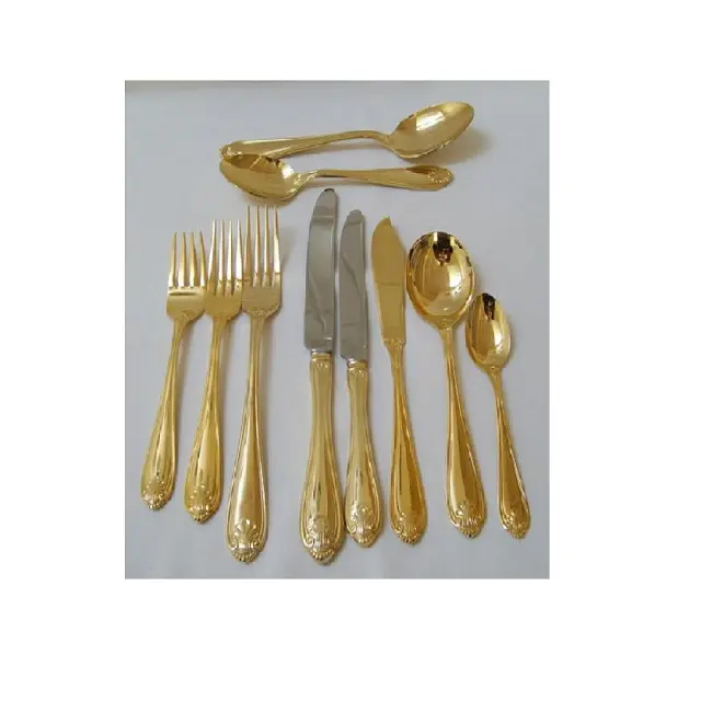 Set di posate Decorative fantasia in stile indiano con decorazione unica ed elegante di migliore qualità in oro