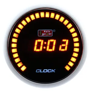 Spexcel — horloge numérique Led ambre, horloge pour voiture, à jauge automobile, dernier Design de course automobile