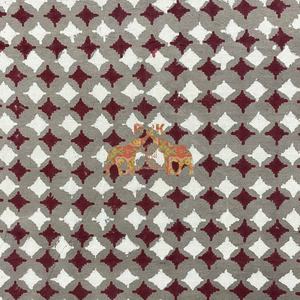 Tela decorativa de algodón, tejido ecológico con estampado a mano de Kashish, color gris, novedad - Product Image 3