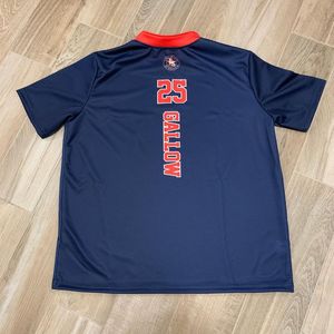 เสื้อเบสบอลแบบยูนิเซ็กซ์สั่งทำพิเศษ ผ้าโพลีเอสเตอร์ระบายอากาศได้ดี เนื้อผ้าตาข่ายหลวม รับทำโลโก้ OEM ไซส์ใหญ่ ป้องกันแบคทีเรีย แห้งเร็ว - Product Image 6