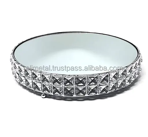 Набор из 3 предметов, подставка для кексов с серебряным покрытием и зеркальной тарелкой