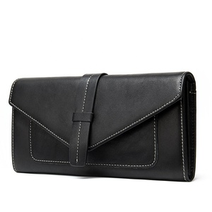 MBF-0796ทรงยาวหนังแท้สำหรับผู้ชายและผู้หญิงกระเป๋าใส่เหรียญแนววินเทจ - Product Image 1