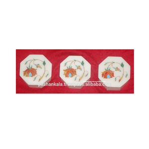 Caja de diseño de mármol, caja blanca incrustada - Product Image 1