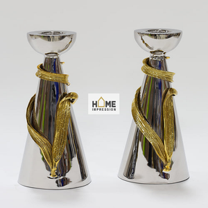 ที่วางเทียนแบบเคลือบสีทองดีไซน์เนอร์ - Product Image 4