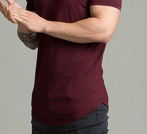 Camiseta deportiva de entrenamiento para hombre de talla grande hecha a medida, transpirable, ecológica, Spandex/algodón, parte inferior de palangre, diseño en blanco - Product Image 3