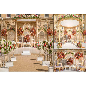 Magnifique Portable FRP circulaire mariage hindou Mandap créatif cérémonie de mariage indien extérieur jardin thème fête mariage en plein air - Product Image 1