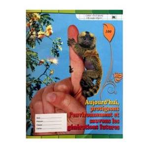 RkインターナショナルA5フレンチルールエクササイズノート100ページ250 GSMホワイトデュプレックスボードセンターワイヤーステッチ - Product Image 2