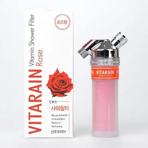 韓国のヴァイタリンが塩素ビタミンCアロマセラピーフレグランスシャワー浄水フィルターカートリッジローズの香りを除去