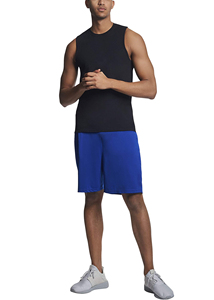 Wholesale <b>Men's</b> Gym Athletic Tank <b>Tops</b> Custom Logo Lightweight Polyester V-Neck Regular Fit Polo Collar Workout Sleeveless <b>Top</b> - Product Image 4