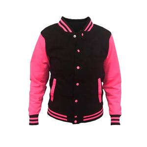 Veste Letterman Slim Fit pour homme avec manches contrastées Vêtements d'extérieur décontractés légers en mélange de coton avec coutures propres - Product Image 1