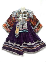 Robe ethnique tribale vintage Kuchi, robe traditionnelle multicolore Kuchi afghane/pakistanaise pour les fêtes