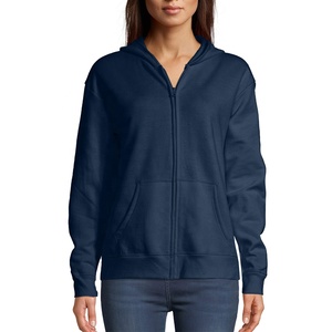 Sudadera con Capucha y Cremallera para Mujer, Color Liso, Felpa, 100% Algodón, Invierno, Casual, 300g, 22 Colores, Tallas Grandes, de la S a la XXXXL - Product Image 1