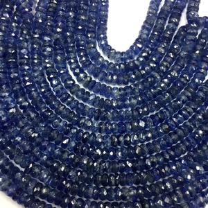 ลูกปัดพลอยโรนเดลเม็ดสีฟ้าชั้นเยี่ยม3มม. 4มม. 5มม. ทำด้วยมือสวยงาม - Product Image 4