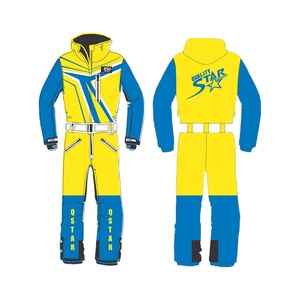 Traje de esquí para hombre, traje de carreras de nieve con logotipo personalizado, clasificación impermeable, 10.000mm, trajes de carreras transpirables aislados - Product Image 1