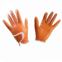 Gants de golf antidérapants en cuir véritable Cabretta, personnalisables, blancs, unisexes, taille gauche, PGM