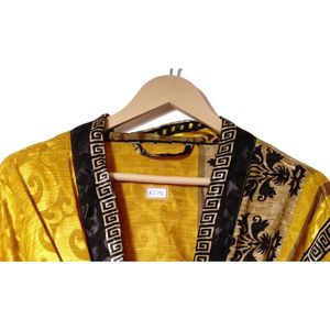 Robe Kimono en Soie Florale Élégante pour Femme, Peignoir de Bain Sophistiqué Doux à Séchage Rapide, Tenue de Plage, Robe de Chambre, Vêtement de Nuit - Product Image 6