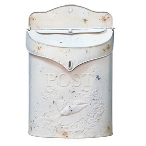 กล่องจดหมายชนบทสีขาวชุบสังกะสีกล่องจดหมายทําด้วยมือเคลือบผงสีขาวขนาดที่กําหนดเองกล่องจดหมายเหล็กวินเทจที่ขายดีที่สุด - Product Image 1
