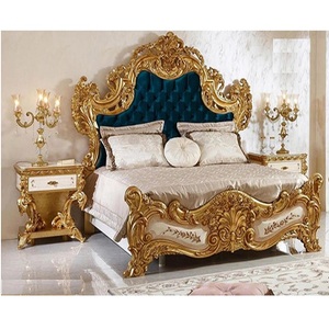 Muebles de Dormitorio Estilo Victoriano Nuevo, Muebles de Dormitorio de Madera Tallada de Alta Calidad, Cama King Size Europea Hecha a Mano, Reino Unido - Product Image 1