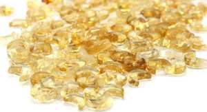 Vente en gros de cabochons en citrine jaune naturelle de 5 pièces en forme de lune lisse pour bijoux en pierre de naissance de novembre - Product Image 6