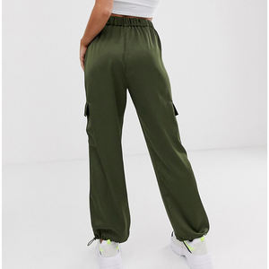 Pantalones de chándal holgados de pierna ancha para mujer, Pantalón cargo, 2021 poliéster, a la moda, oferta, 100% - Product Image 5