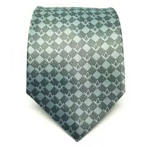 Masonic Regalia <b>Tie</b> 100% <b>Silk</b> Black and White with G Logo Freemason Accessory - Product Image 5