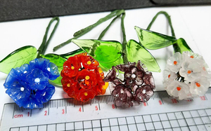 ก้านช่อดอกกุหลาบทำจากแก้ว Murano,ดอกใม้มือสำหรับตกแต่ง - Product Image 3