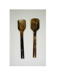 Cuillère en corne du marbré, pour le dîner, en promotion, ustensiles de table, service pour 3 cuillère, design de poignée - Product Image 5