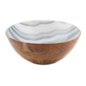 Offre Spéciale Natural living Bois Mango Naturel Émail Écologique Saladier En Bois Décoratif Vaisselle Bol à Salade de Fruits - Product Image 2