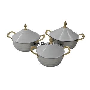 Pots chauds en forme de cône avec finition en émail Produit de vente le plus populaire Casseroles isolées à double paroi servant une marmite - Product Image 1