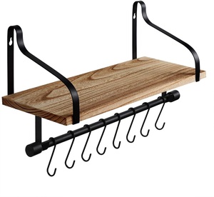 Estantes flotantes para pared, estantes de almacenamiento montados en la pared de madera rústica para baño, cocina, dormitorio, sala de estar - Product Image 1