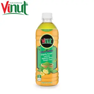 470ml VINUT 낮은 설탕 병 차가운 양조 약간 달콤한 레몬 Matcha 플러스 녹차 공급 업체 제조 업체 베트남