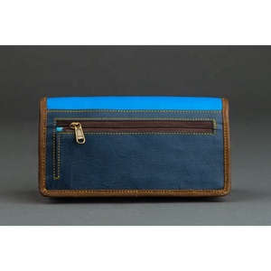LW Custom Color Women's Genuine Leather <b>Wallet</b> Fashion Clutch Long Multi-Card Money Clip Wholesale - Product Image 2