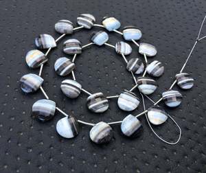 Pierres précieuses naturelles opale plus audacieuse 25 pièces en forme de cœur à facettes belles perles de Briolette pour la fabrication de bijoux - Product Image 4