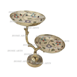 2 Tier Brass <b>Cake</b> Chocolates Stand Round Shape Customized Size Dessert Pasty Stand For <b>Wedding</b> Party Events Use - Product Image 3