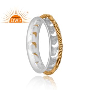 Fina plata esterlina Spinner declaración banda anillo plata joyería fabricante para ocasiones, fiestas, regalo. - Product Image 3