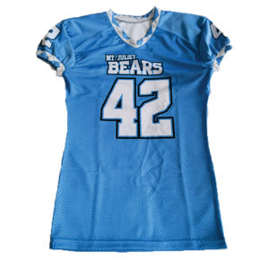 Venta de rebajas Sublimado Fútbol americano Jersey Uniformes Estilo clásico Transpirable Tallas grandes Mangas cortas-Servicio OEM - Product Image 3
