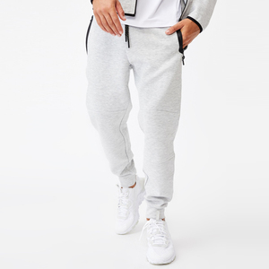 Topshow Streetwear alta calidad parche personalizado Logo pantalones de chándal acampanados y conjuntos de Sudadera con capucha francés Terry apilado chándal hombres - Product Image 4