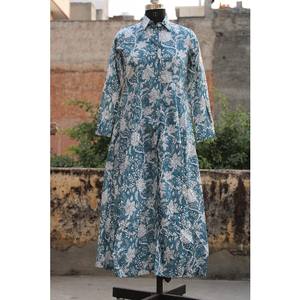 Robe longue à imprimé de bloc de main pour femmes, tenue décontractée, nouvelle collection - Product Image 3