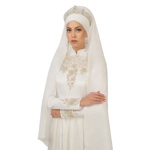 Teyes — robe de mariée musulmane, à manches longues, Maxi longueur, col montant, mariage - Product Image 4