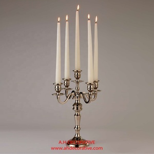Candelabros de lujo para decoración de boda, candelabro para decoración del hogar, candelabro hecho a mano de Metal niquelado - Product Image 2