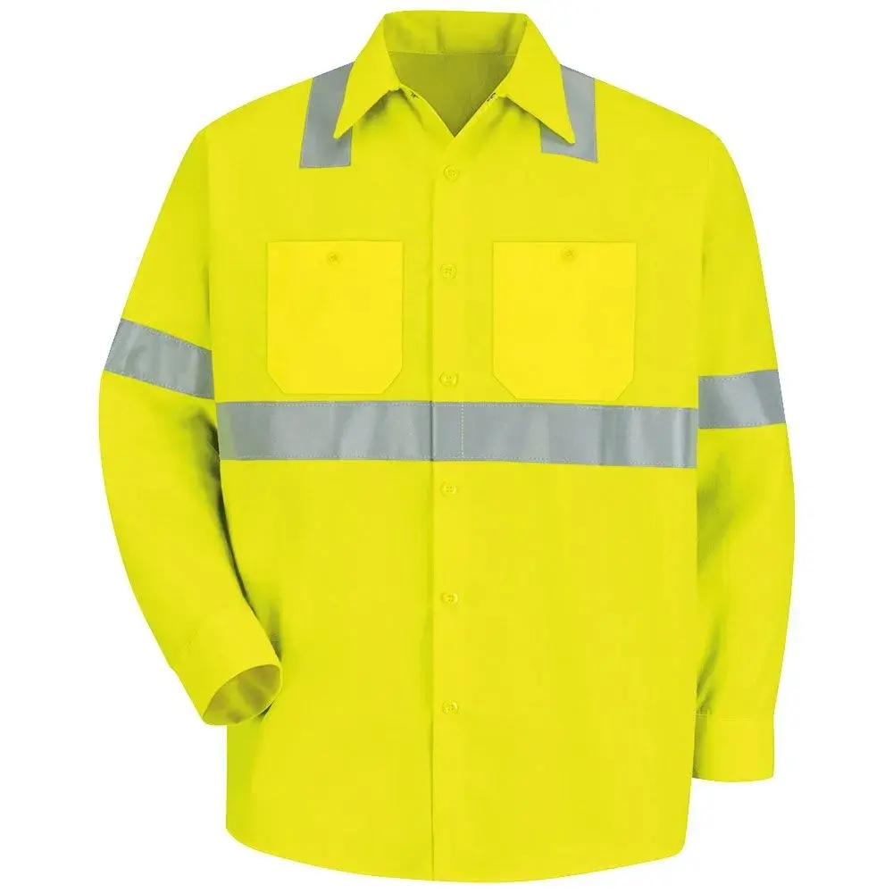 Abbigliamento da lavoro personalizzato da uomo camicia di sicurezza riflettente uniforme hi viz polo shirt maglietta di sicurezza fluorescente