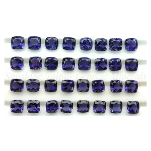 IOLITE naturelle taillée en coussin de 3mm, prix d'usine, pierre précieuse à facettes de haute qualité par pièce IOLITE NATURELLE - Product Image 1