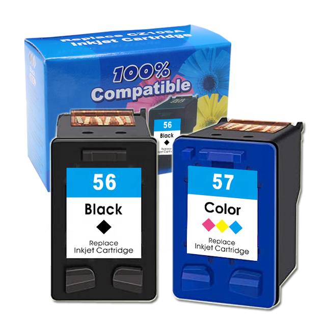 Uniplus 56 57 Ink Cartridge Compatible Refill Ink for HP Deskjet Photosmart Digital Copier PSC Officejet Fax
