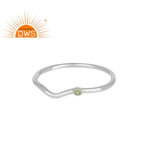 Anillo de piedras preciosas de peridoto de corte redondo, joyería hecha a mano, sortija de plata fina de 925, joyería al por mayor - Product Image 1