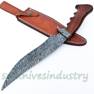 Damascus Knife Custom Handmade ROSE WOOD Handle Beautiful Knife <b>Fire</b> Pattern (smk1558) - Product Image 5