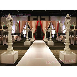 Boda cinco brazo marroquí para pasarela de la boda entrada con fibra marroquí pilares marroquí de fibra de pilar para la decoración de la boda - Product Image 1