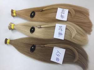 BAMBOOHAIR-extensiones de cabello ruso Remy, extensiones de pelo de doble punta, pelo virgen a granel - Product Image 2